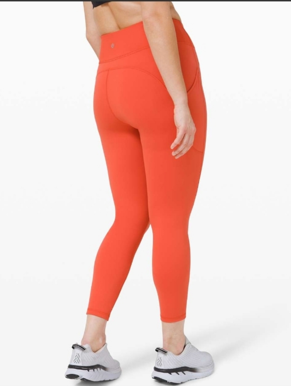 Lululemon High-Rise Coral orange Active Leggings